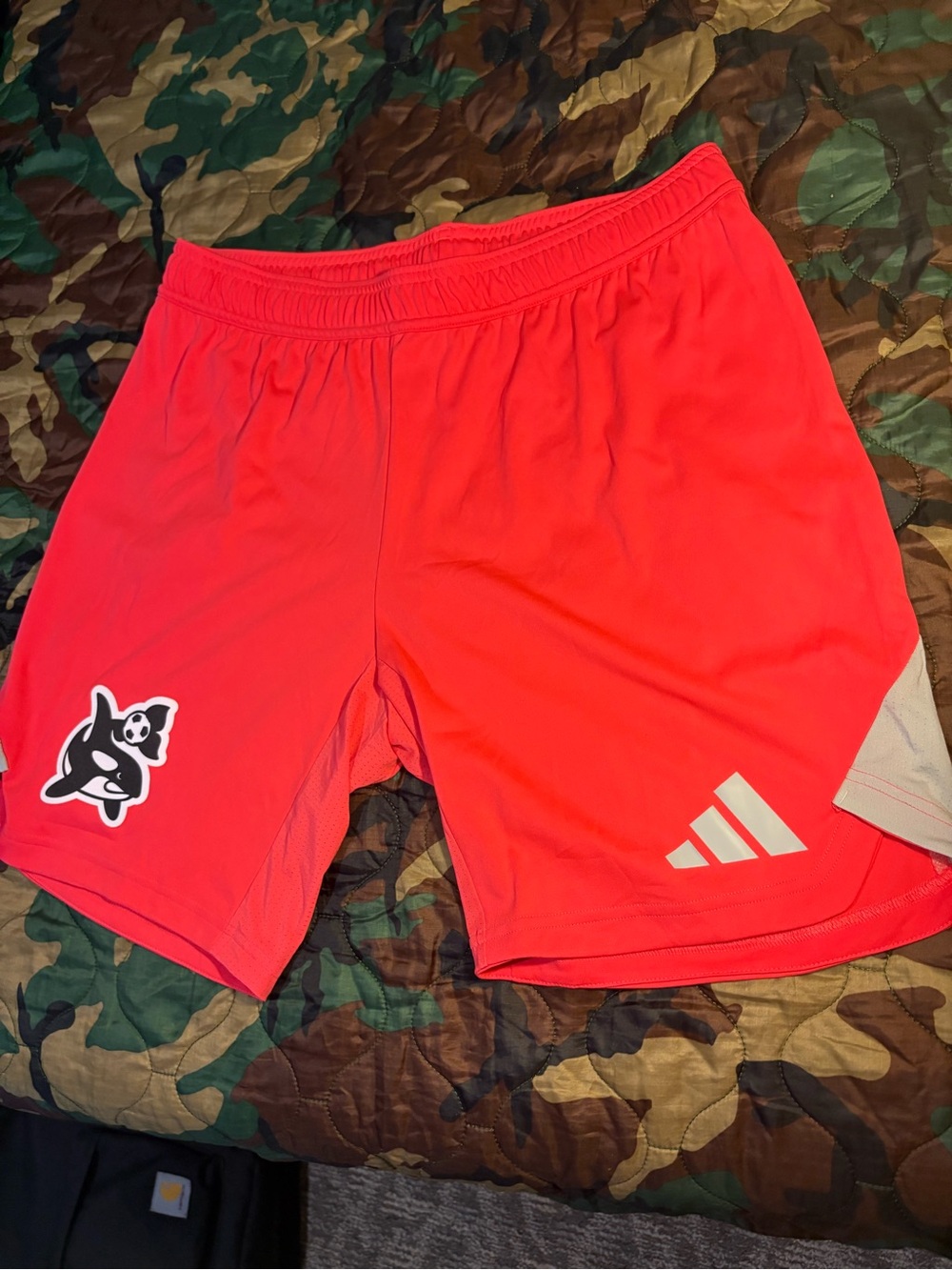 adidas Seattle Sounders FC AEROREADY  Shorts, Orca Logo,  Red Men’s Limited Ed.